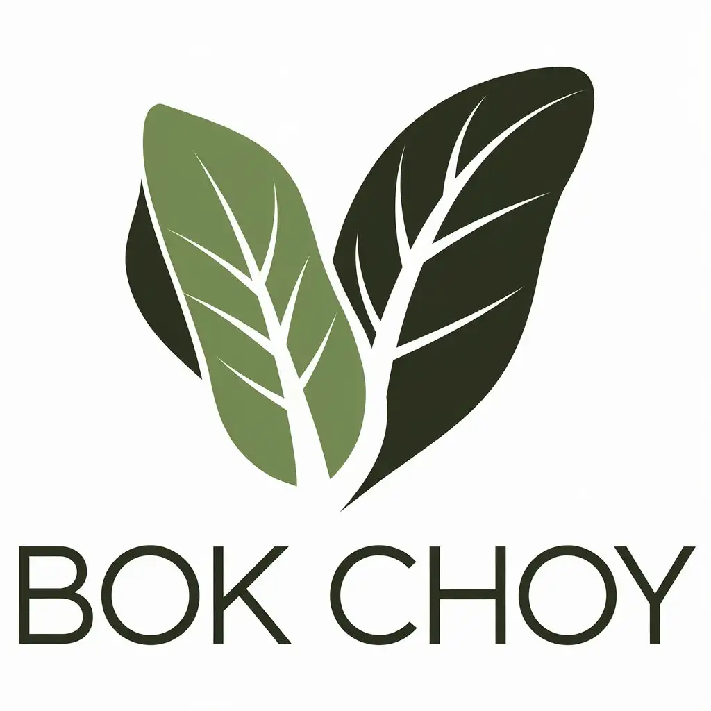 a vector logo design,with the text "bok choy", main symbol:bok choy,Moderate,be used in Nonprofit industry,clear background