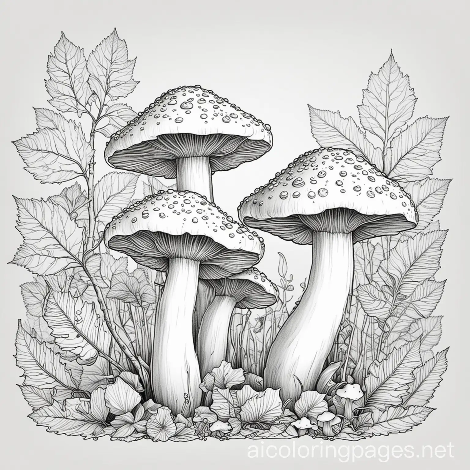 Magical-Beech-Mushrooms-Coloring-Page