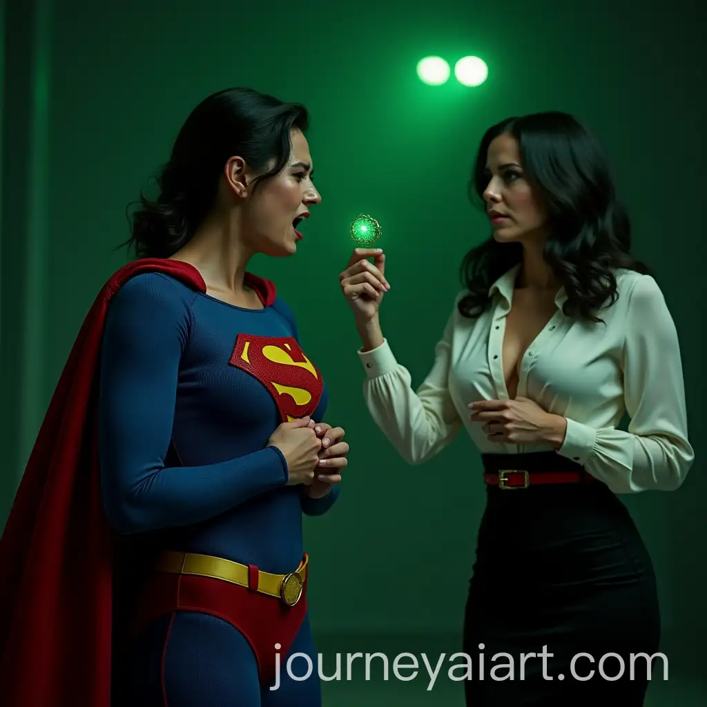 Supergirl-in-Agony-Under-Kryptonites-Power-A-Dramatic-Showdown-with-Villainess