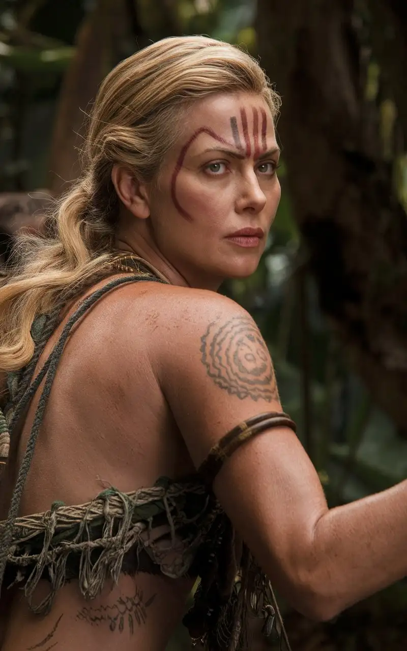 "Apocalypto" film. Charlize Theron starring.  photo, cinematic, 4k