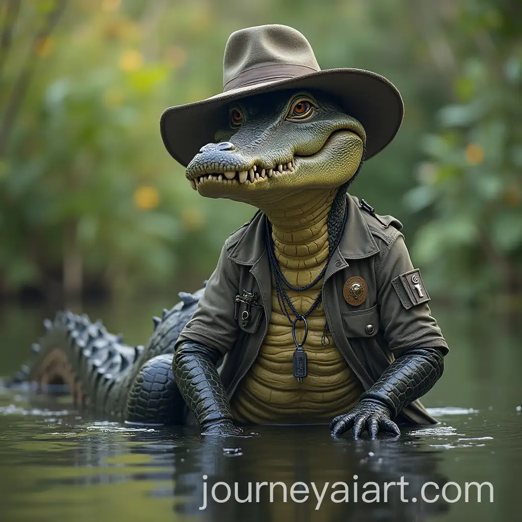 Crocodile-Investigator-in-Sleuth-Outfit-with-Magnifying-Glass