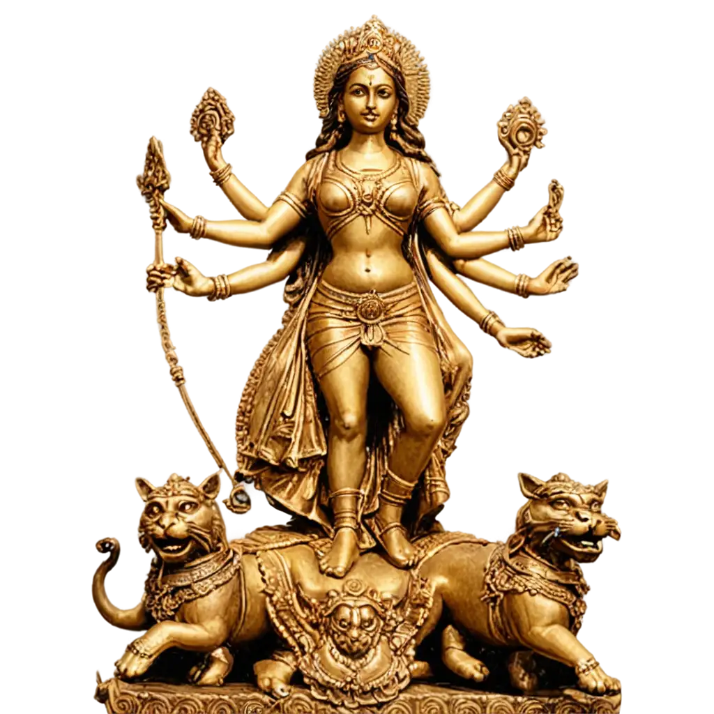 Goddess-Durga-Trampling-Demons-HighQuality-PNG-Image-for-Spiritual-and-Artistic-Uses