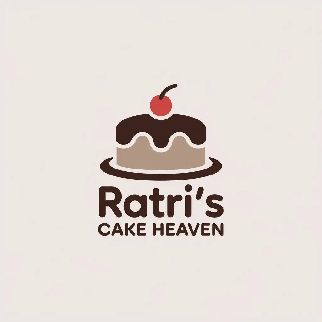 LOGO Design for Ratris Cake Heaven Vector Logo with Cake Symbol and Clear Background