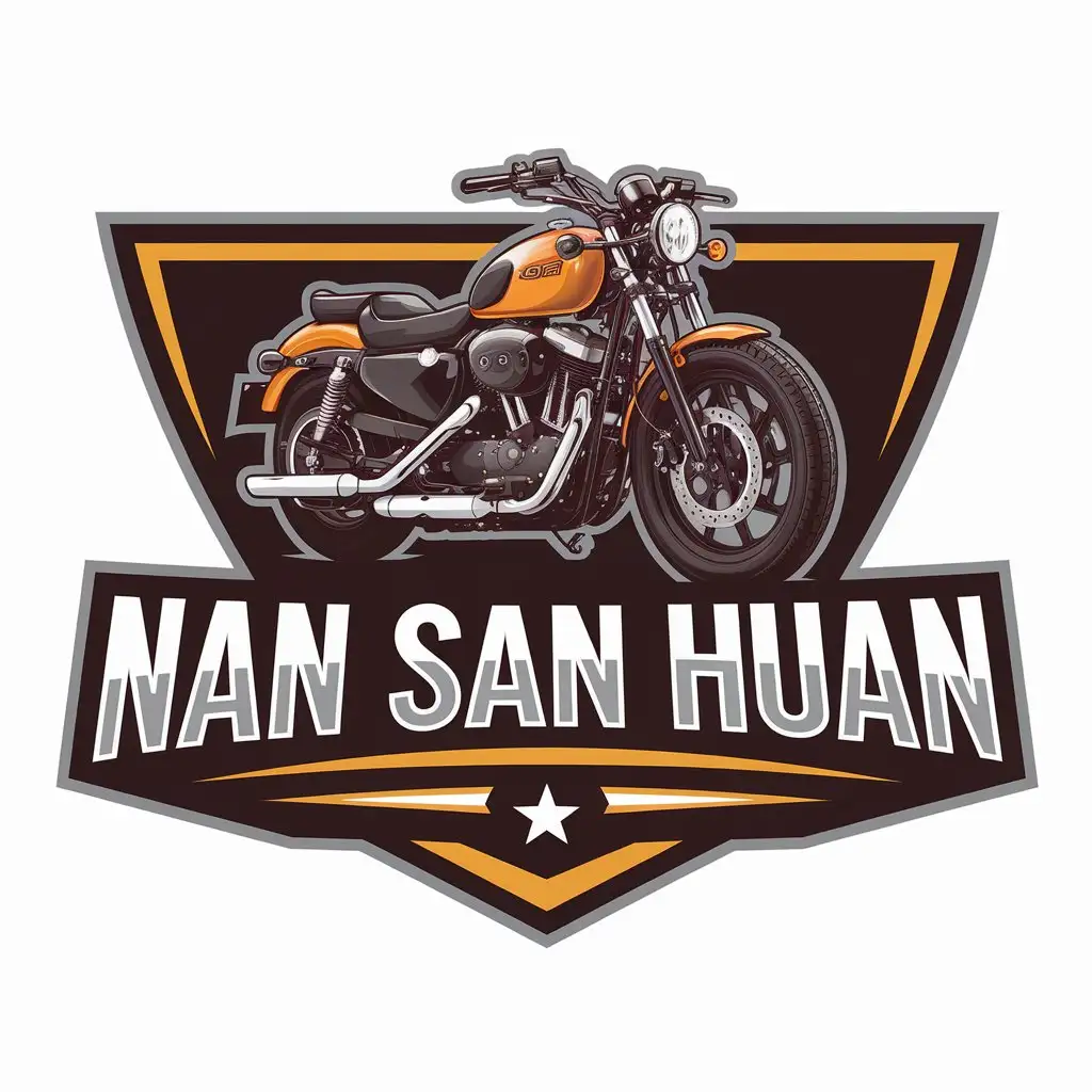 LOGO Design for Nan San Huan Motorcycle Icon with Modern Clear Background