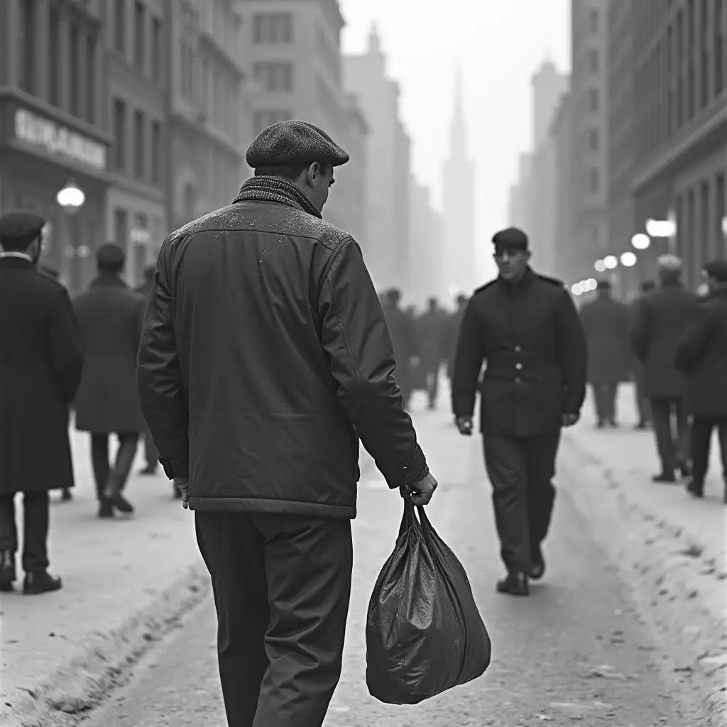 1955-Black-and-White-Cartel-Scene-in-the-City-with-Papato-Ice-Bag