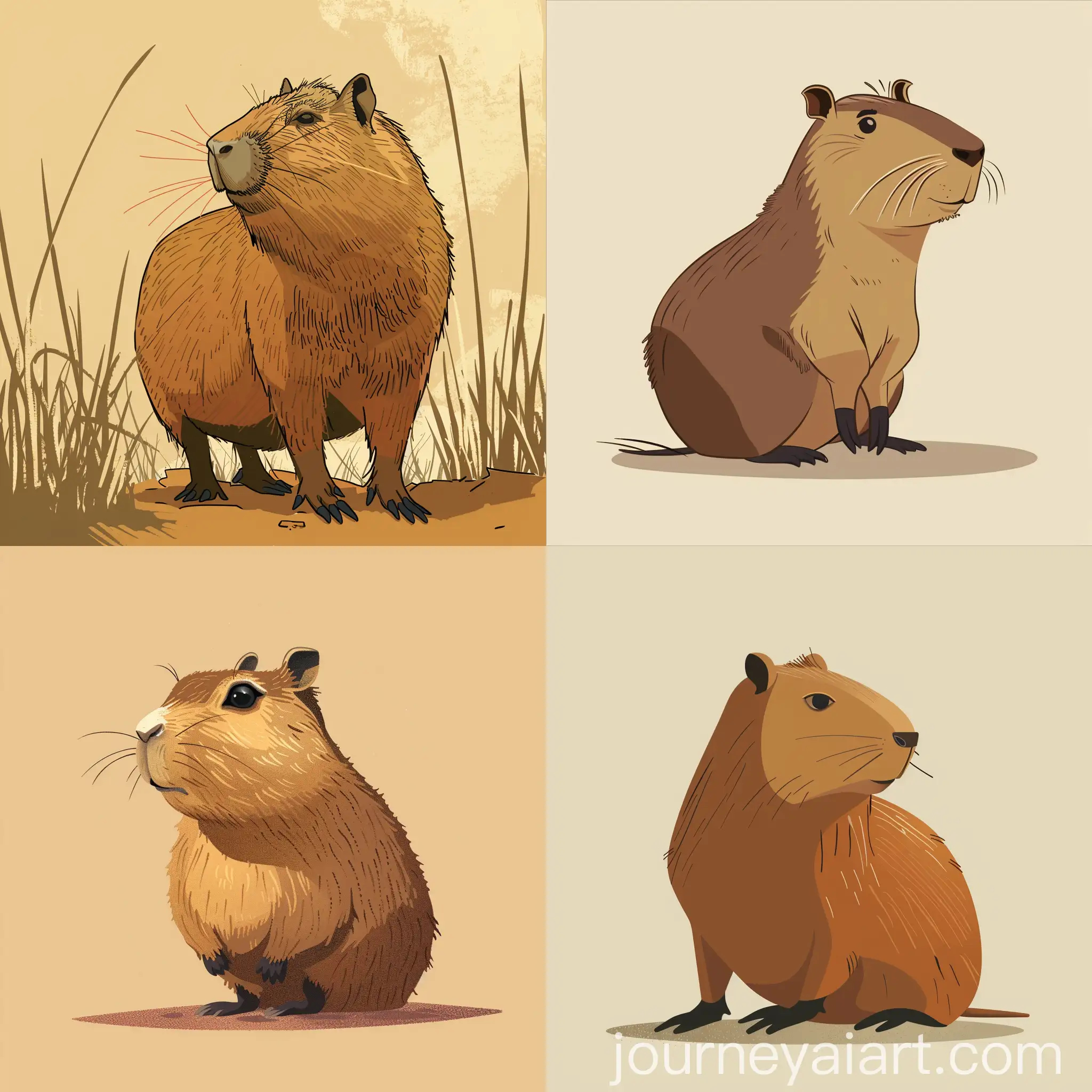 Simple-Capybara-Illustration-in-Minimalist-Style