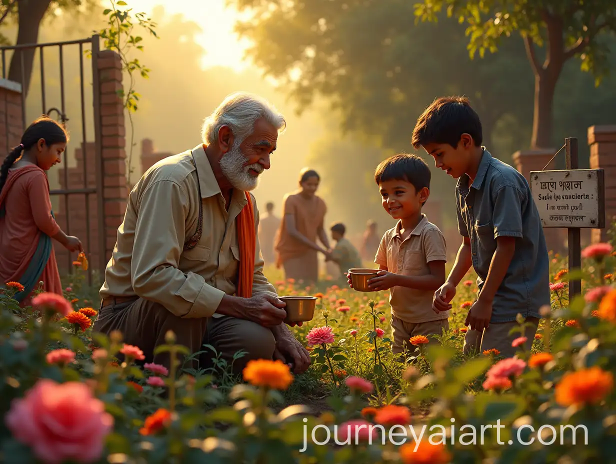 Village-Garden-CollaborationAI-Image-Prompt-Expansion-with-Colonel-Saab-Avani-and-Locals