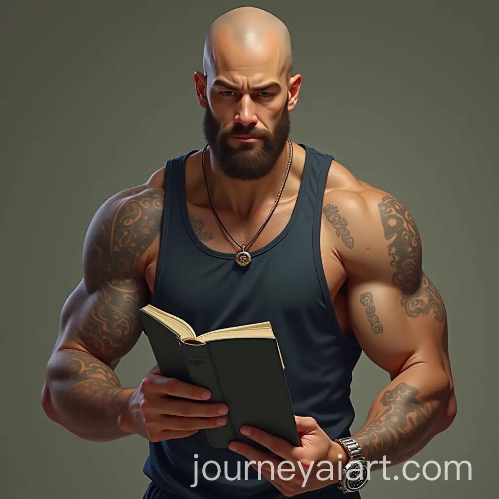 30YearOld-Man-in-Gym-Attire-Reading-a-Book