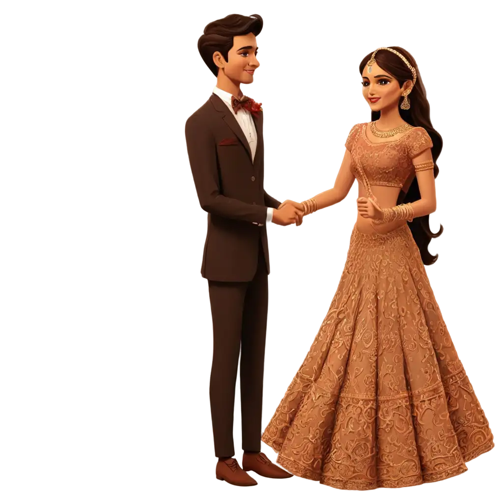 Vibrant-Indian-Wedding-Couple-Cartoon-PNG-for-All-Your-Creative-Needs