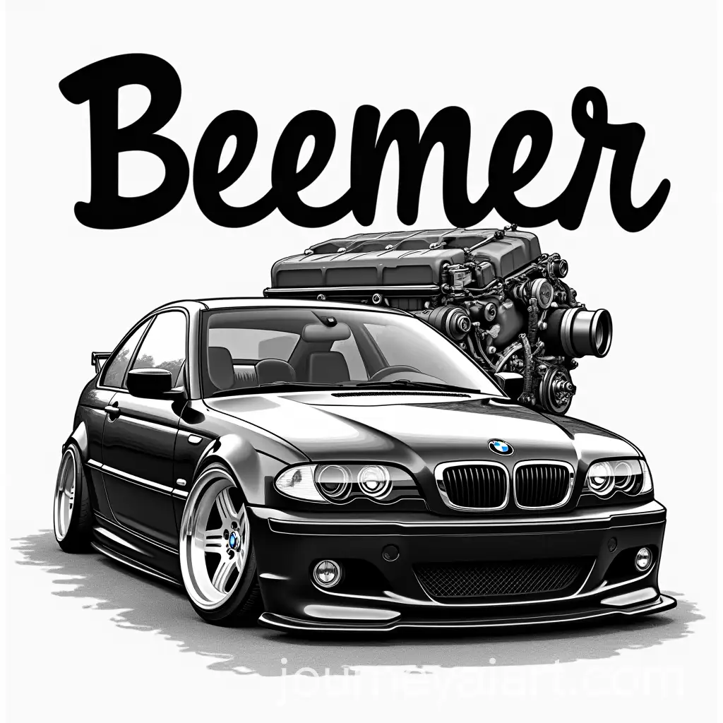 BMW-E46-with-Lowering-Springs-Camber-and-M54-Engine-in-Street-Art-Style