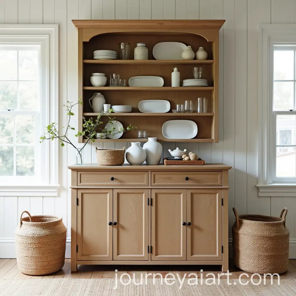 Rustic-Living-Room-with-Wooden-Console-and-Glazed-Display-Case