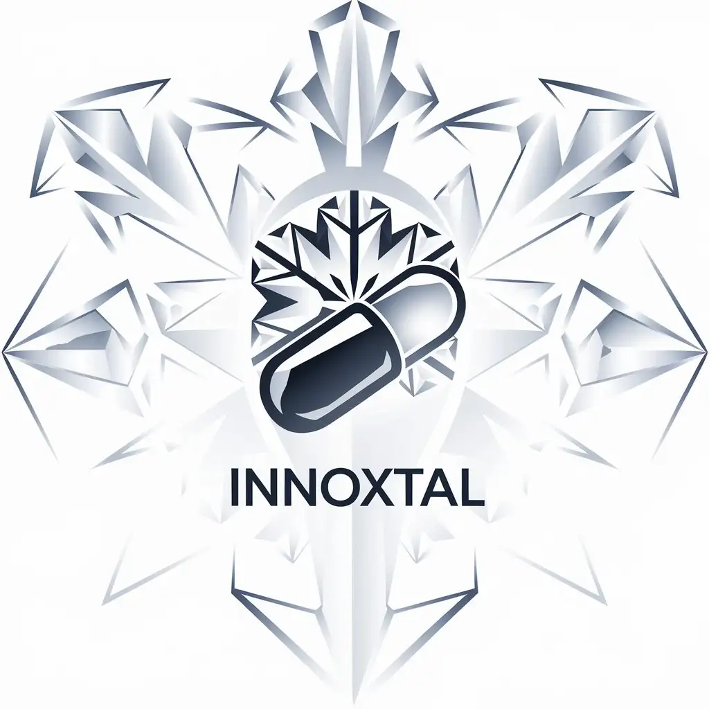 LOGO Design for Innoxtal Crystal Snowflake Capsule Symbol for Medical Dental Industry