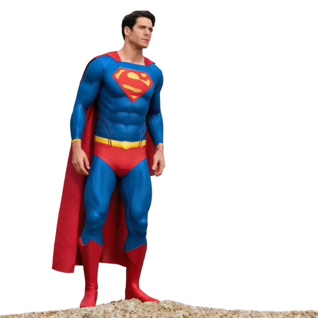 Superman-on-Beach-PNG-Image-HighQuality-Transparent-Visual-for-Creative-Projects