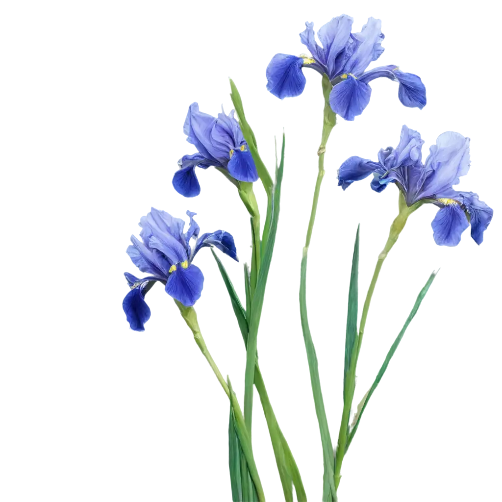 A bouquet of blue irises