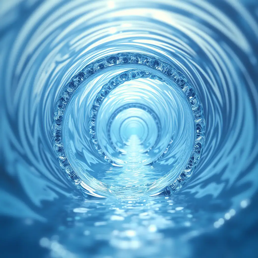 Mesmerizing Water Spiral Art Calming Hypnotic Motion