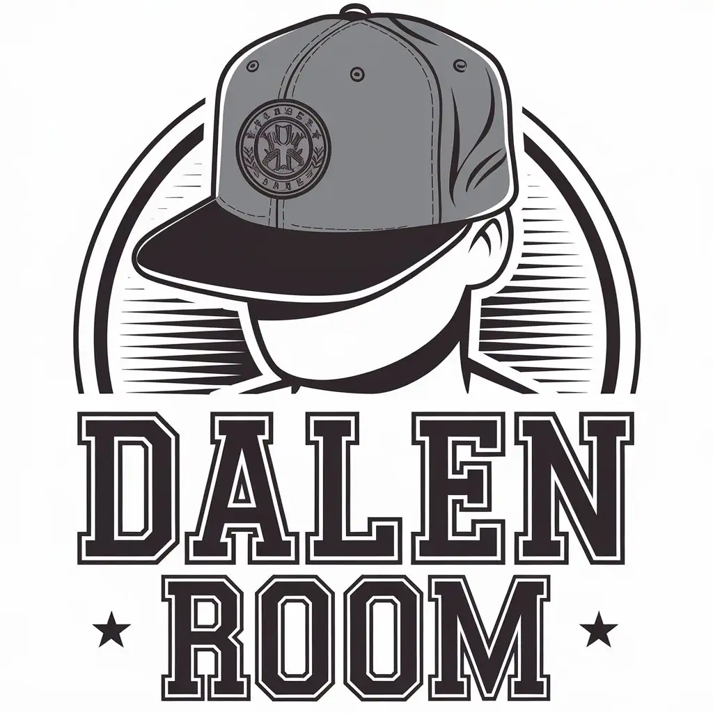 LOGO-Design-for-Dalen-Room-Mens-Fashion-Snapback-Hat-with-a-Clear-Background