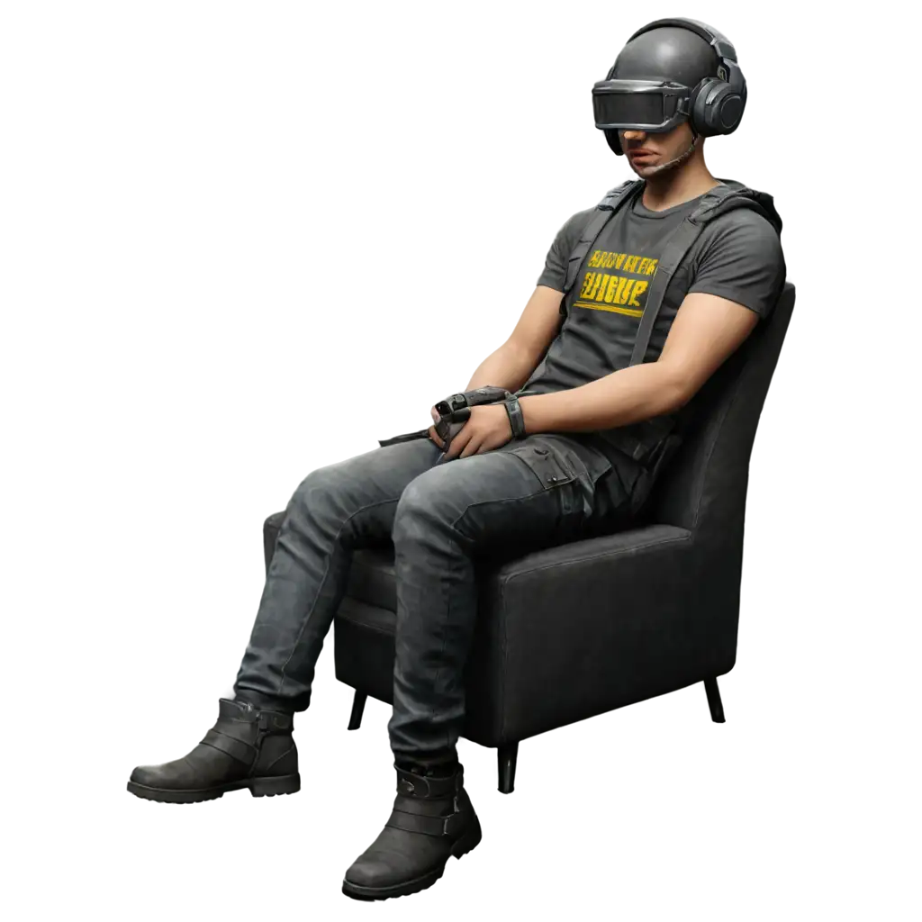 Pubg-Player-Sitting-on-Sofa-PNG-HighQuality-Gaming-Image-for-Digital-Projects