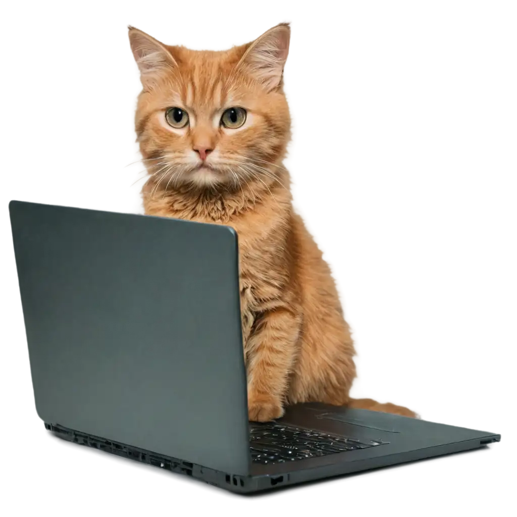 Cute-Cat-with-Laptop-PNG-Image-Perfect-for-Digital-and-Creative-Projects