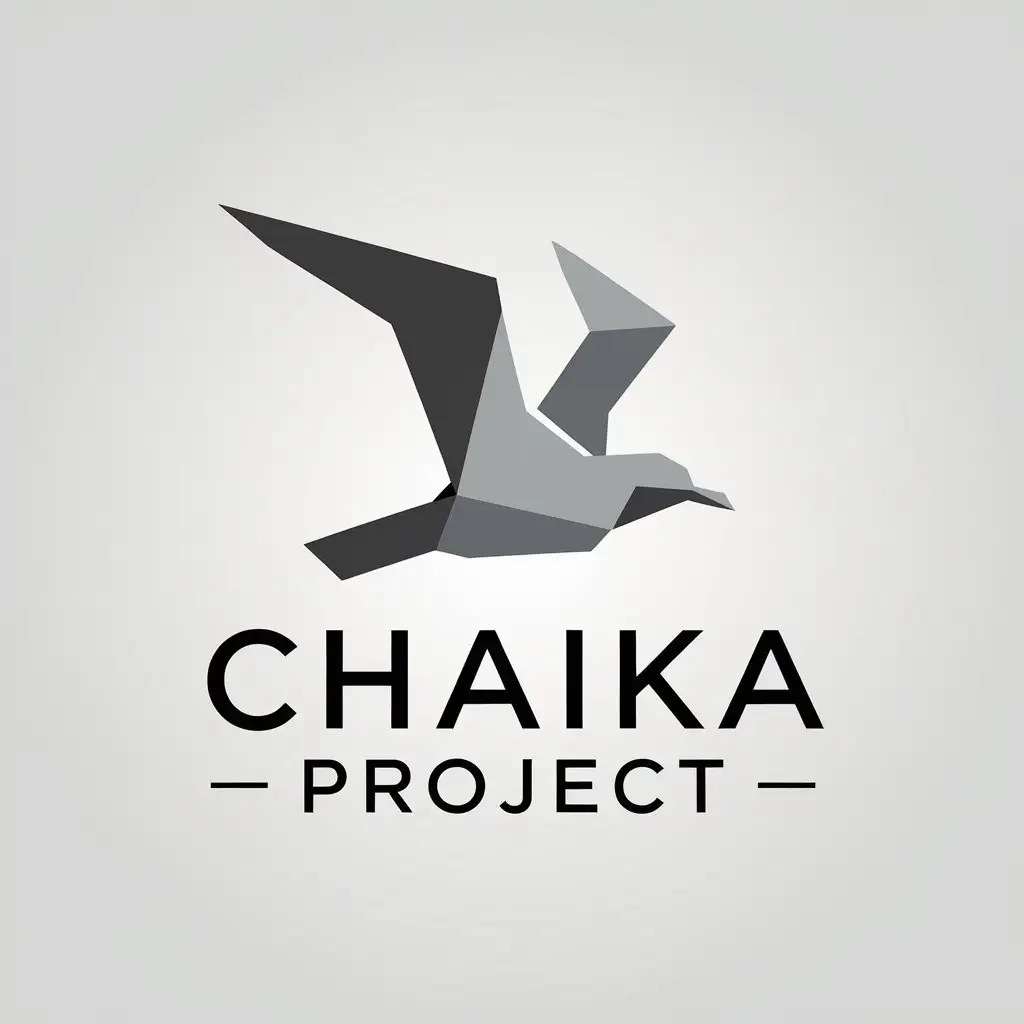 LOGO Design for Chaika Project Flying Seagull in Minimalistic Style for Events Industry