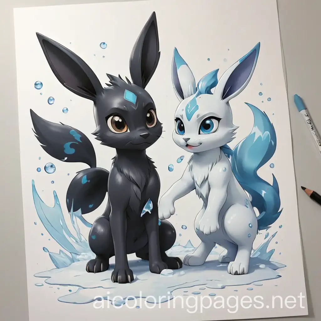 Umbreon-and-Glaceon-Playing-Together-Coloring-Page-for-Kids