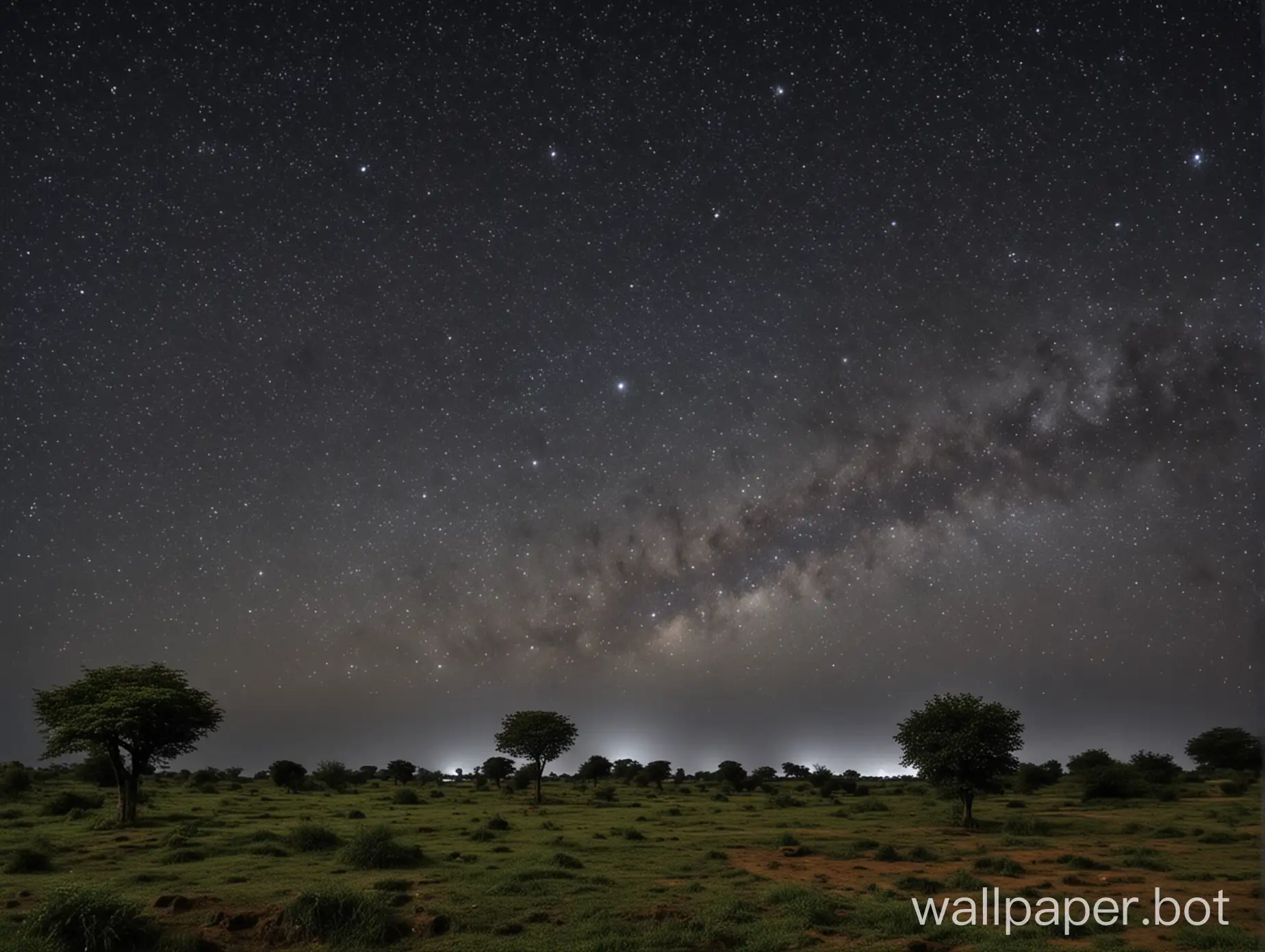 a dark sky where it contains stars.the stars should arrange like Govardhan