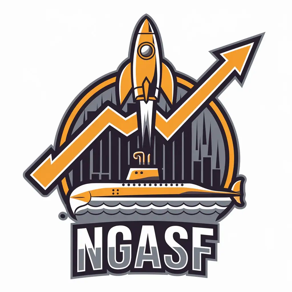 LOGO Design for NGASF Stockmarket Rocket and Submarine Theme for Events Industry