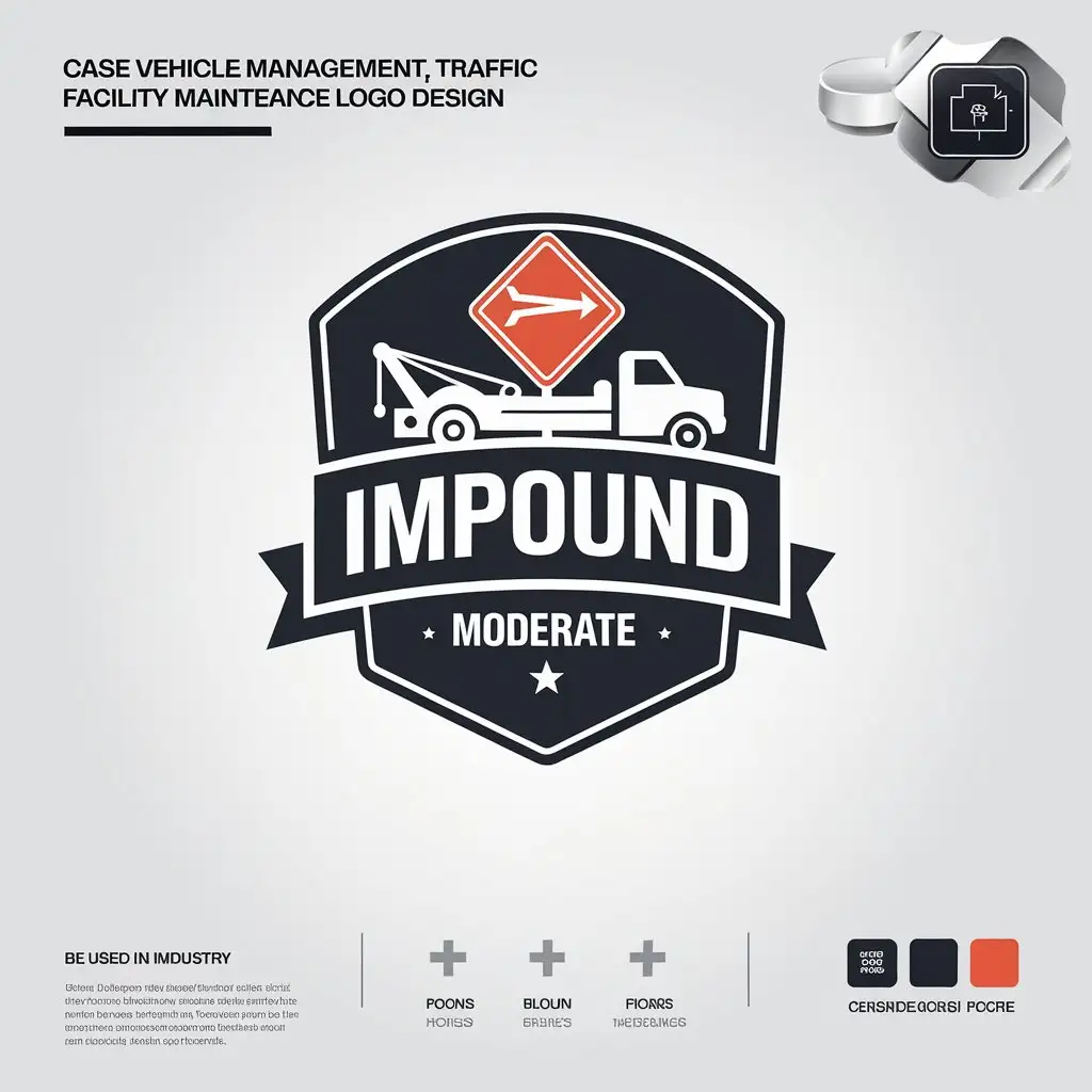 LOGO Design for Case Vehicle Management Badge Traffic Signs Tow Truck Impound Theme