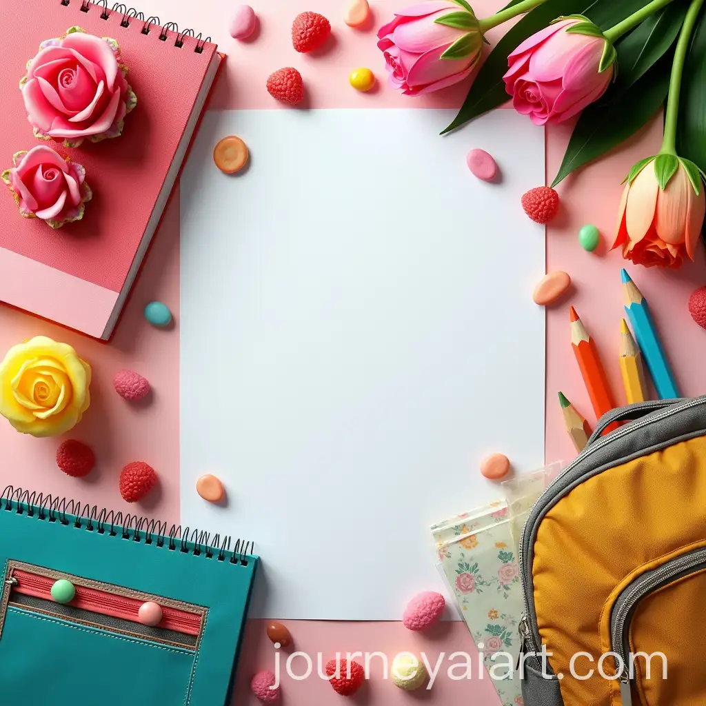 Back-to-School-Scene-with-Candy-Notebooks-Pencils-and-Flowers
