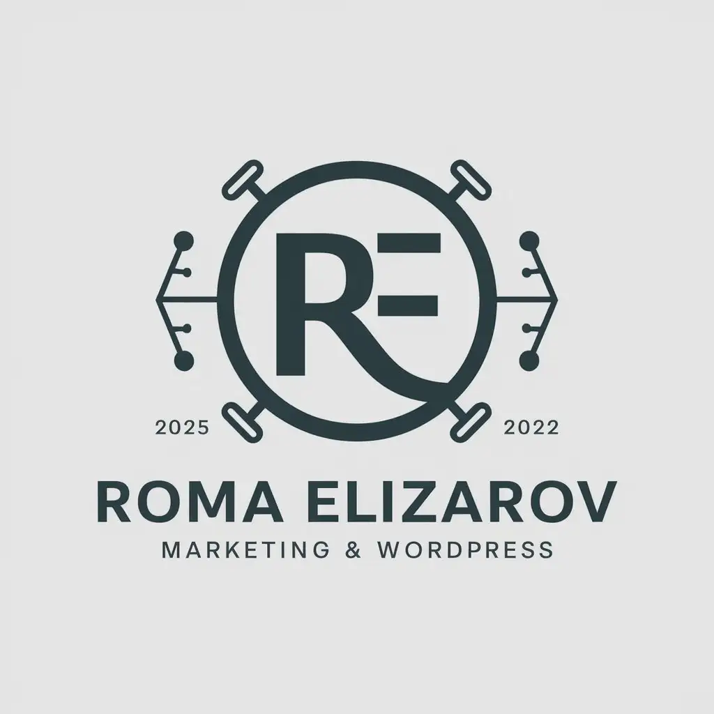 LOGO-Design-for-Roma-Elizarov-Marketing-WordPress-Clean-and-Modern-Vector-Design-with-Symbolic-TO