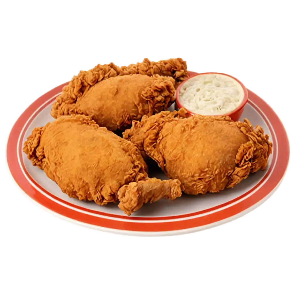 Zinger-Chicken-Fried-on-Plate-PNG-Image-HighQuality-and-Versatile-for-Digital-Design