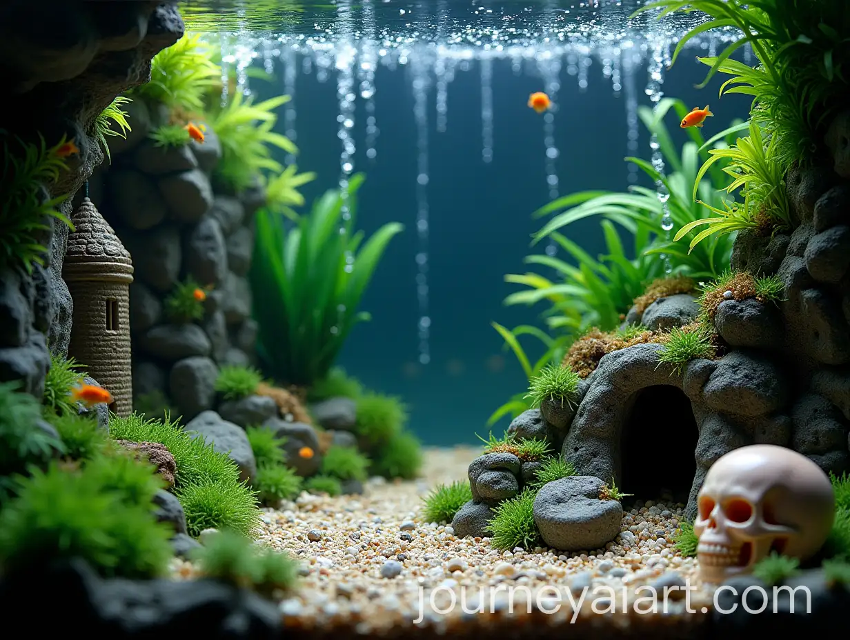 Aquarium-View-with-Castle-Fish-Corals-and-Decorative-Elements