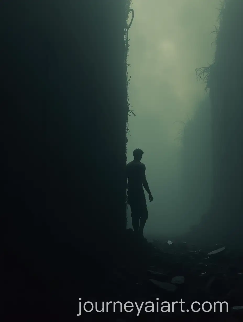 Figure-Embraced-by-Darkness-with-Faint-Light-and-Distorted-Shadows