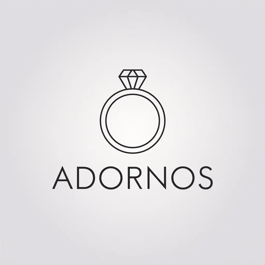 LOGO-Design-for-Adornos-Minimalist-Ring-Symbol-with-Clear-Background-for-Retail-Industry