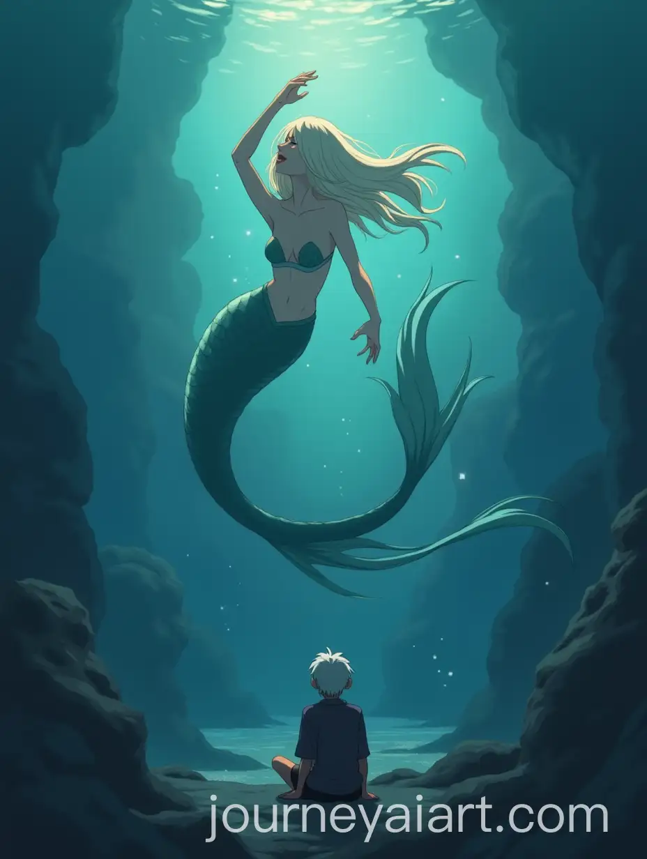Anime-Scene-of-an-OldAI-Image-Expansion-Psychiatrist-Imagining-His-Patient-as-a-Dancing-Mermaid-Representing-Hope-and-Suffering