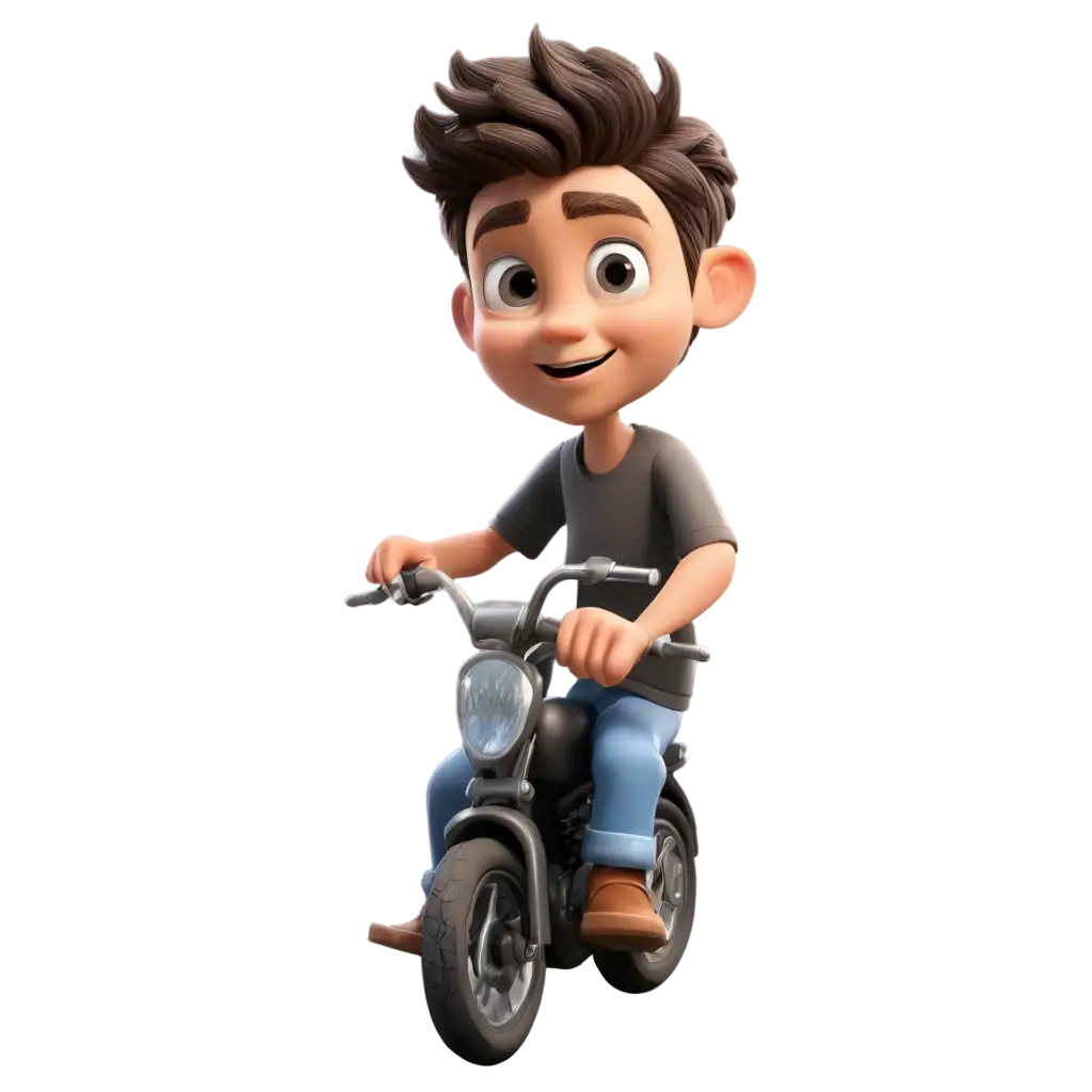 Caricature-PNG-of-a-4D-Boy-Child-Riding-a-Motor-HighQuality-and-Fun-Image-for-Creative-Projects