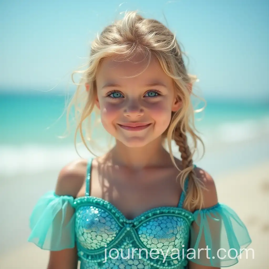 Smiling-Guy-with-MermaidInspired-Features-on-a-Beach