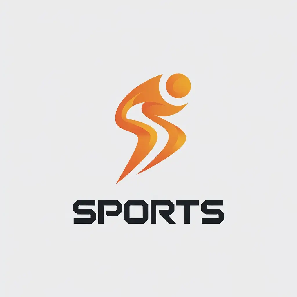 a vector logo design,with the text "sports", main symbol:h recurring character,Minimalistic,be used in Sports Fitness industry,clear background