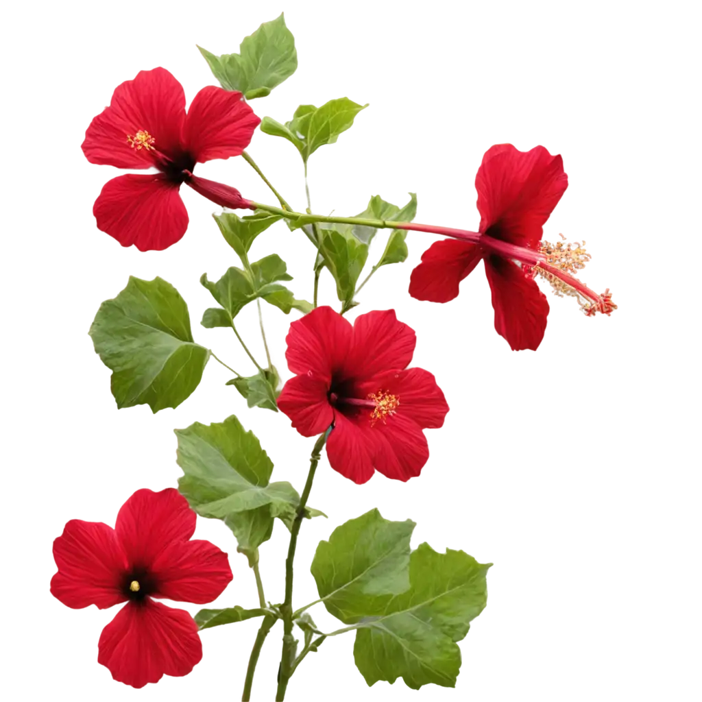 Vibrant-Wine-Red-Color-Hibiscus-Flower-PNG-Capturing-Natures-Beauty-in-High-Definition