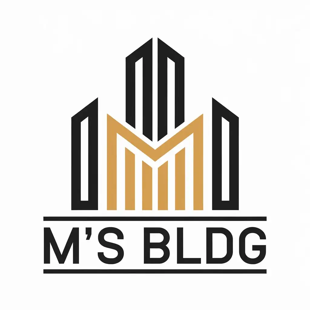 LOGO Design for Ms BLDG Modern Building Symbol for Construction Industry