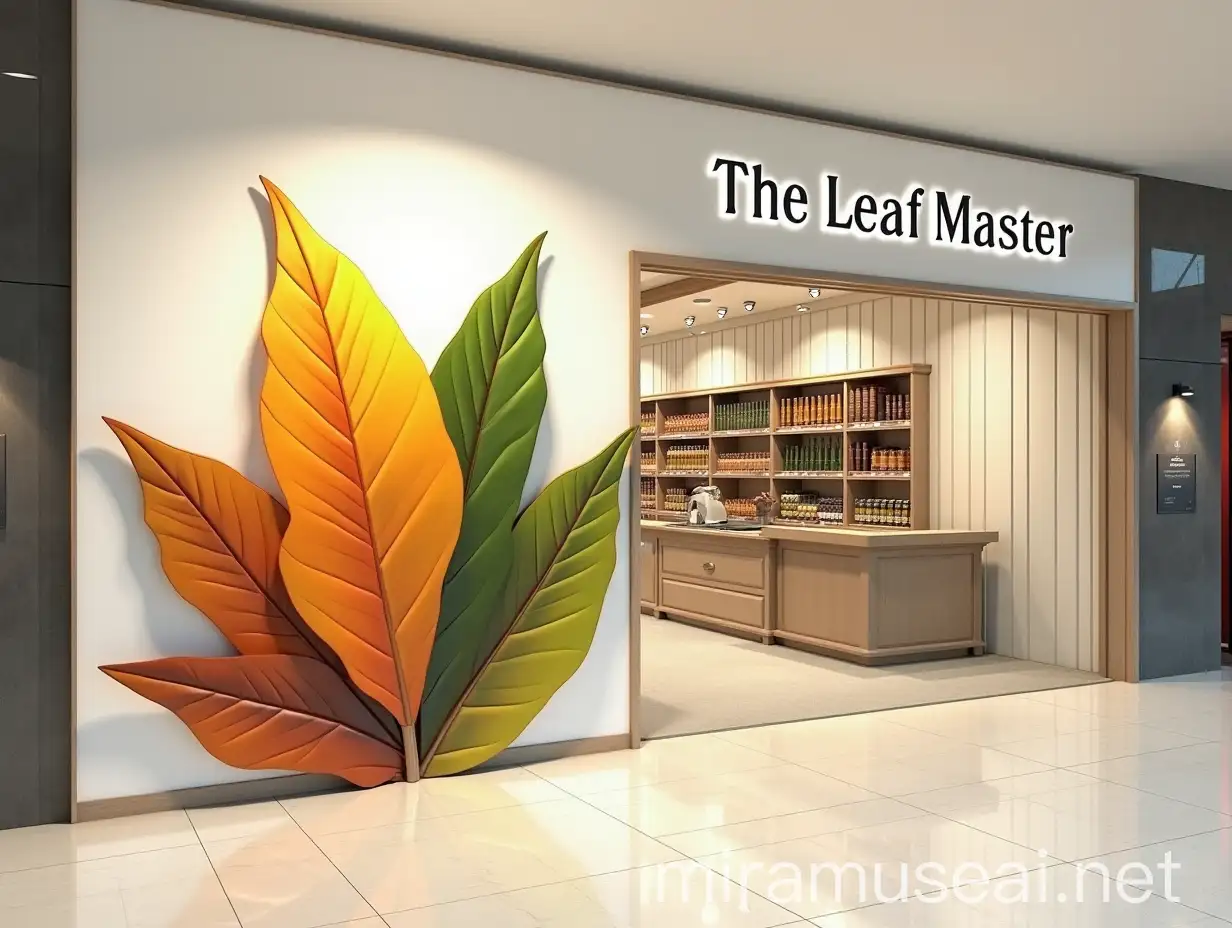 Entrance Wall Design for The Leaf Master Cigar Shop in Mall