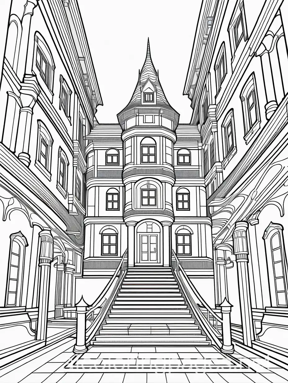 Dark-and-Sinister-Villain-Lair-Coloring-Page