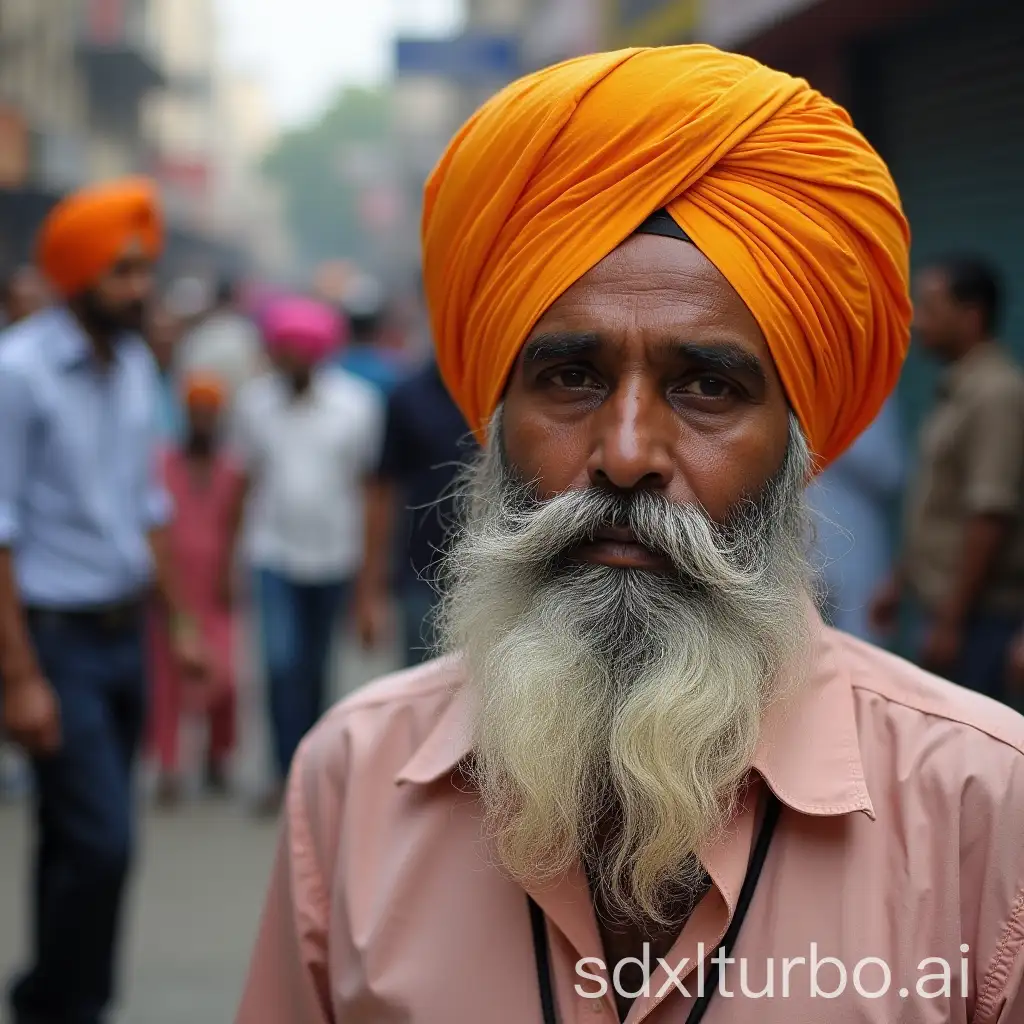 Portrait-of-a-Sikh-Man-in-Delhi-India