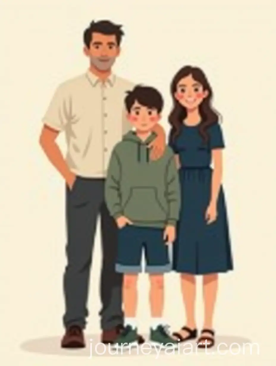 Family-Portrait-with-Simple-Cartoon-Style-and-Neutral-Backdrop