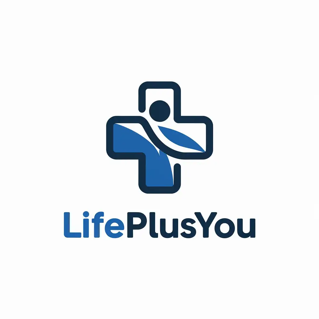 LOGO Design for LifePlusYou Blue Posity Symbol with Clear Background and Tagline Theres More to Life