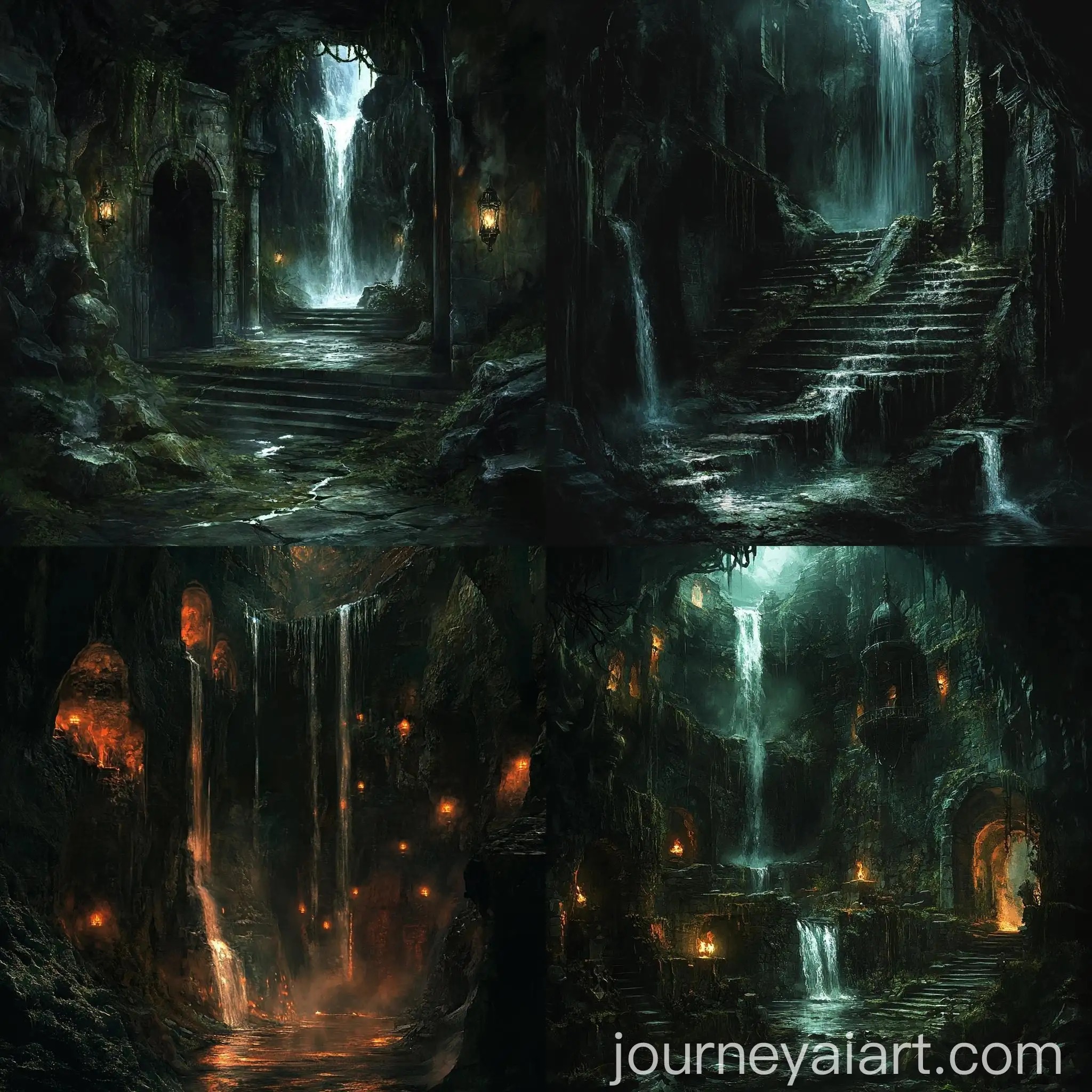 Eerie-Lair-Illuminated-by-Torches-and-Magic-Lanterns