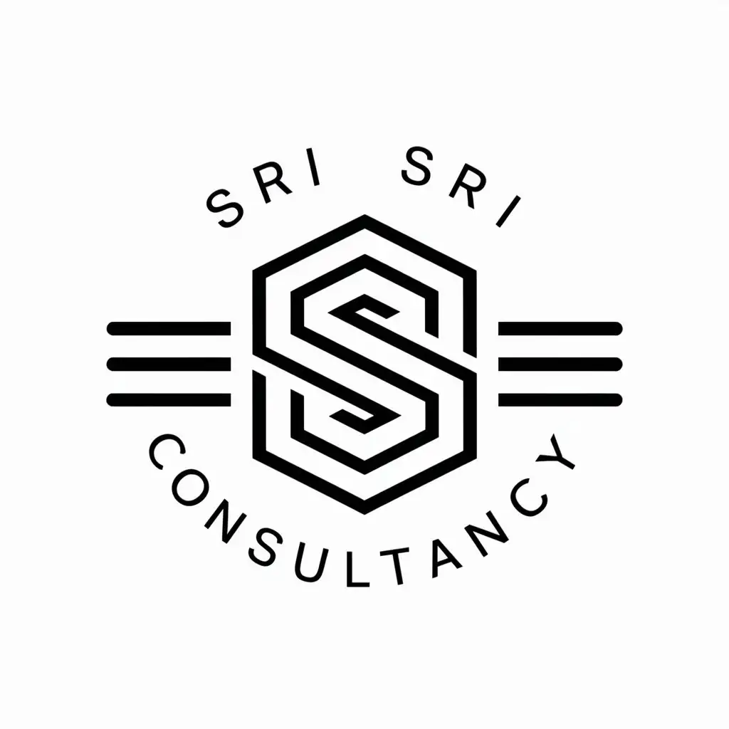 a vector logo design,with the text "Sri Sri Consultancy", main symbol:Consultancy,complex,be used in Engineering and Industrial Consultancy industry,clear background