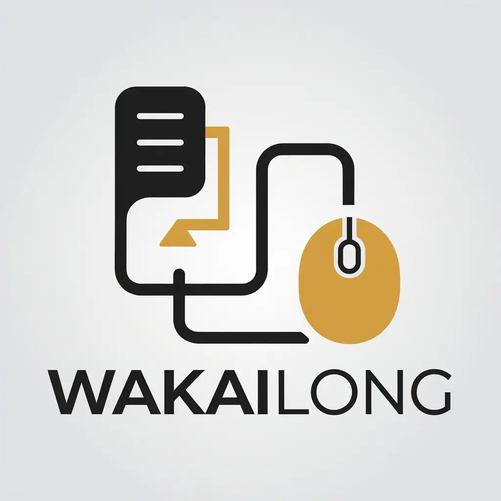 LOGO Design for WAKAILONG Minimalistic Keyboard Keys and Computer Mouse Theme for Retail Industry