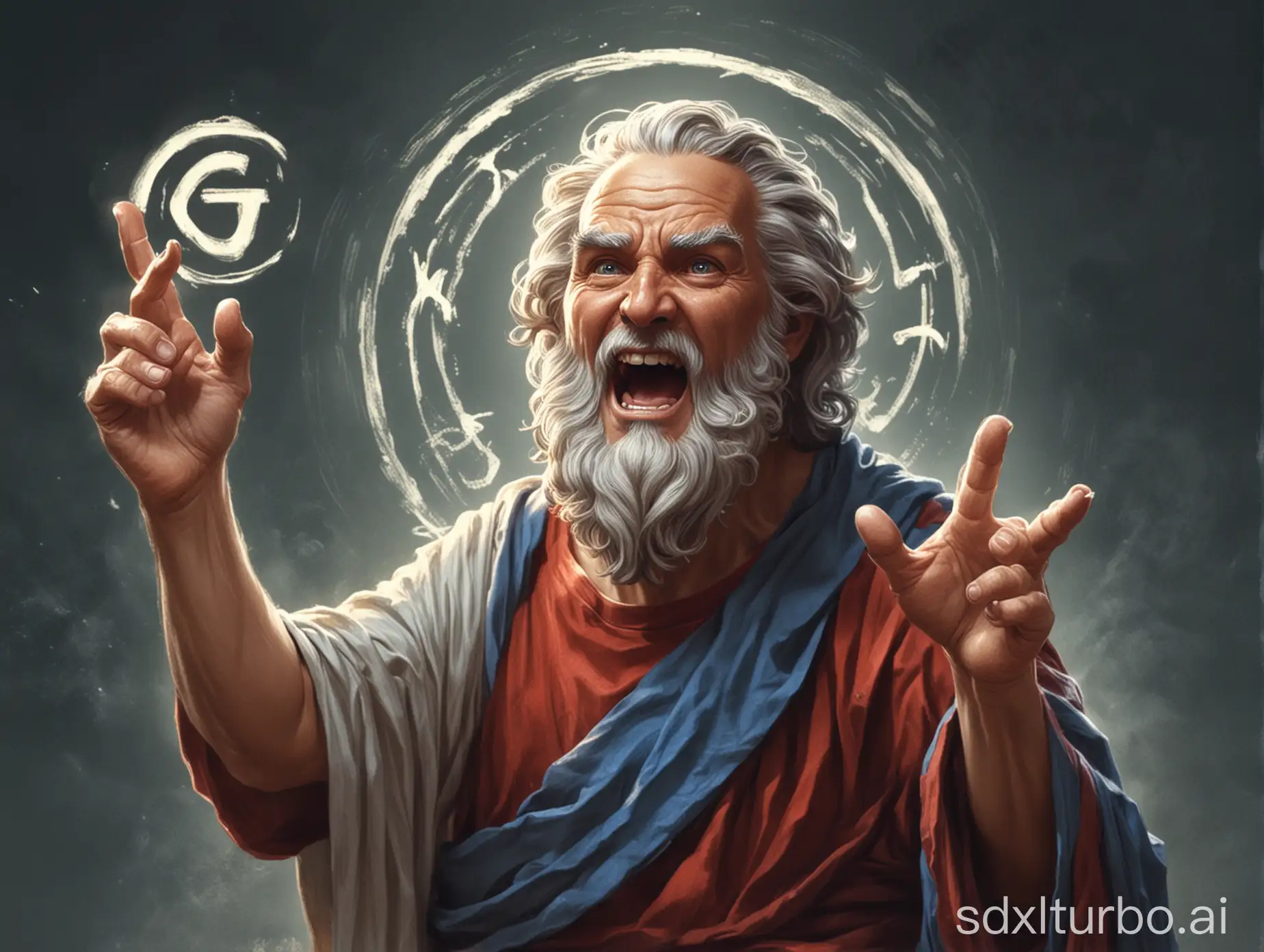 Deity-Holding-GPT-Logo-Shouting-in-Creation