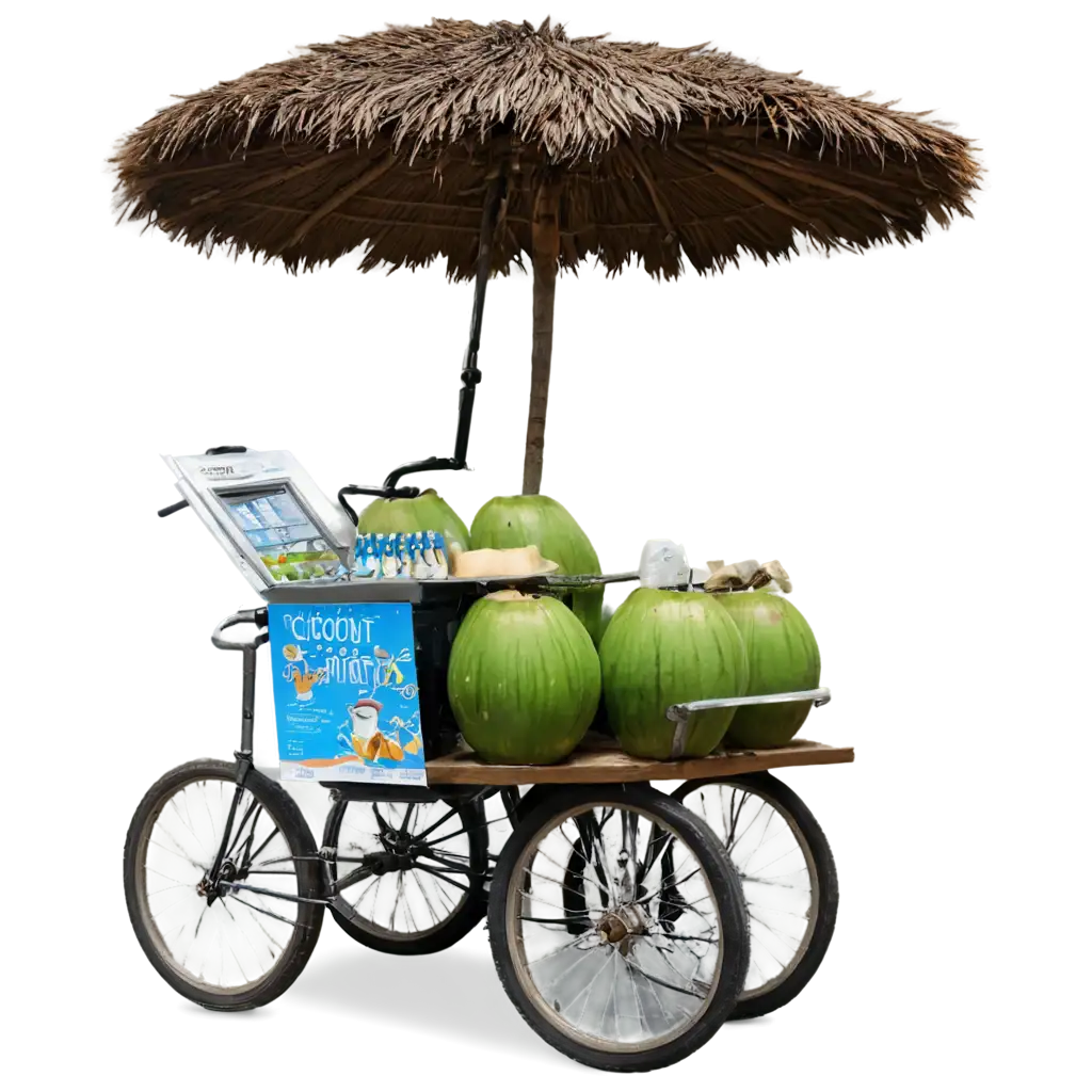 Coconut-Water-Cart-PNG-Image-for-Digital-Design-Branding