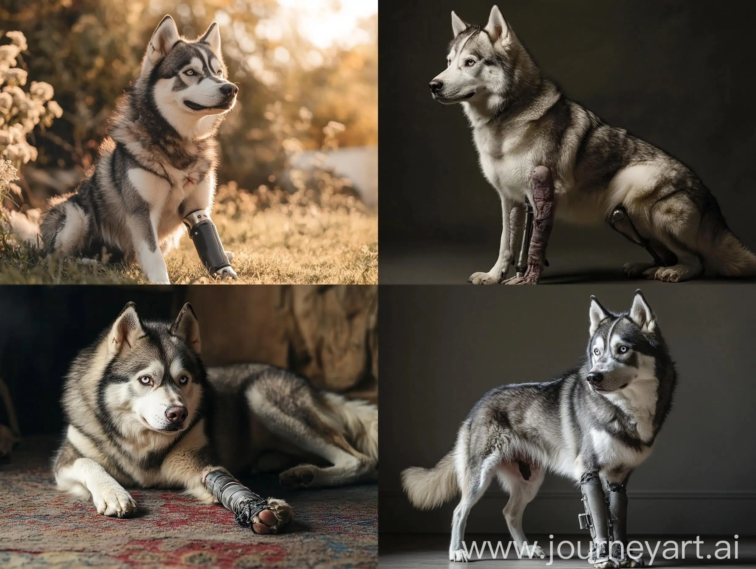 Furry-Husky-with-Scars-and-Prosthetic-Leg